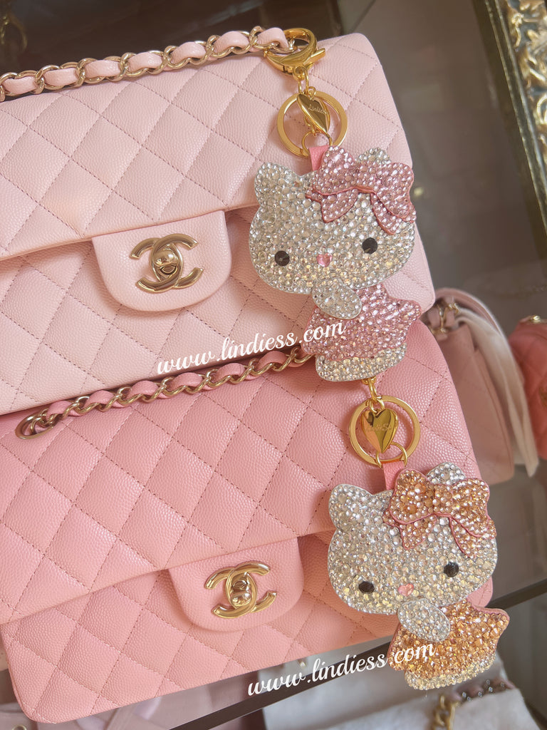 Hello Kitty Bag White And Pink Crystal