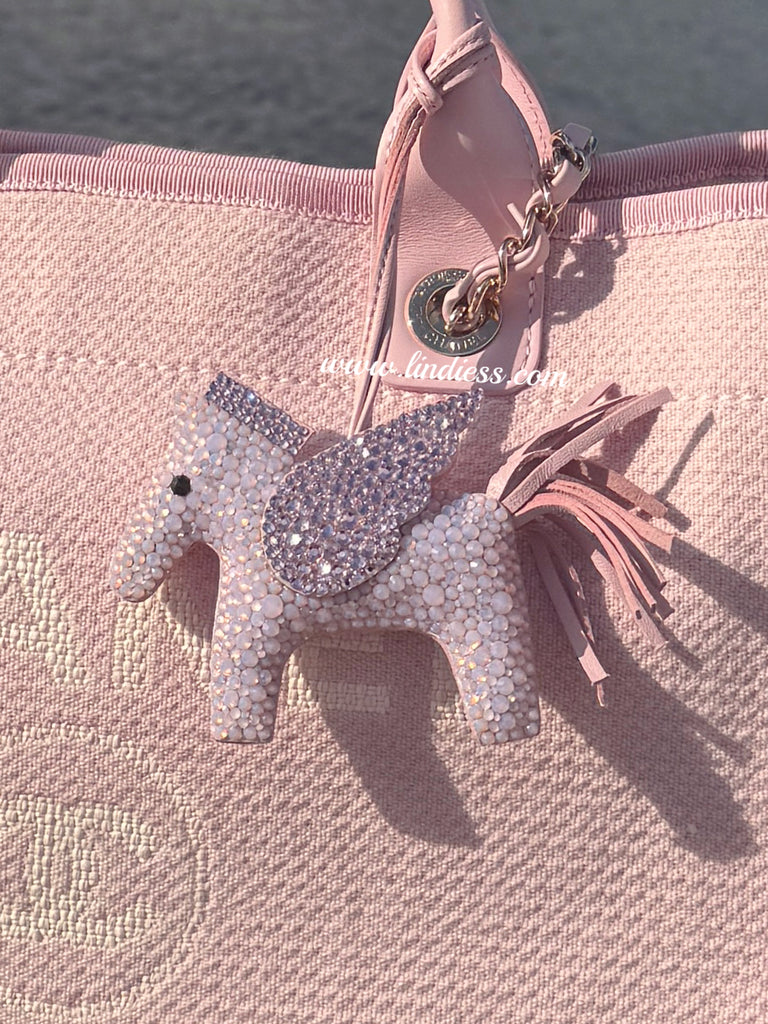 PRINCESS CRYSTAL FLYING HORSE - MILKY BABY PINK